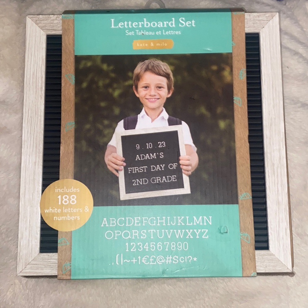 Kate and Nike letter-board set